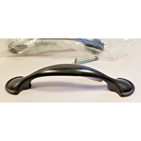 4 Antique Bronze colored Drawer Cabinet Pulls 3" Handles Knobs Never Used VTG - Picture 5 of 5